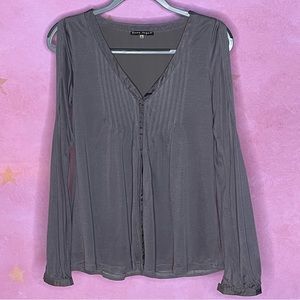 Pure Sugar Women Gray Long Sleeve Blouse Small